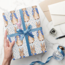 Klassisches Kaninchen mit blauem Jackett