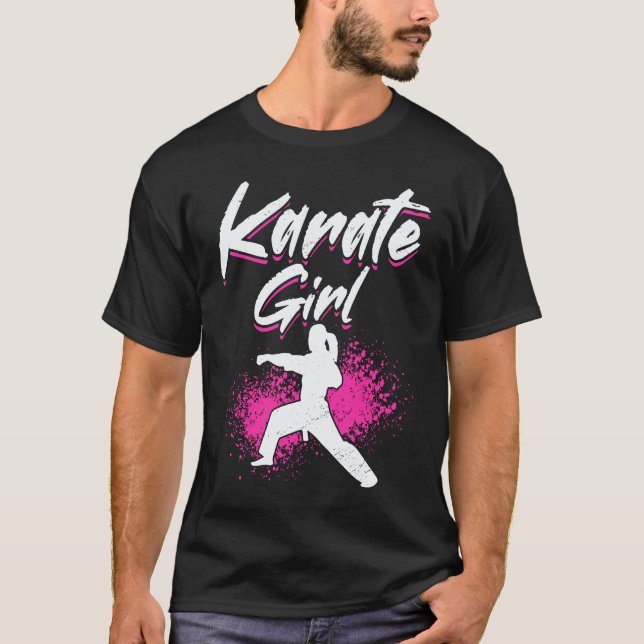 Klassisches Karate Karate Mädchen T-Shirt (Vorderseite)