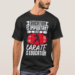 Klassisches Karate-Schwarzgurt-Gi-Uniform Bildung T-Shirt