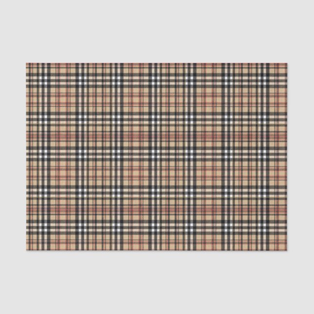 Klassisches kariertes Design Seidenpapier (Vorderseite)