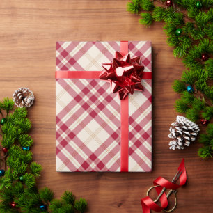 Klassisches kariertes diagonales Muster burgunderr Geschenkpapier