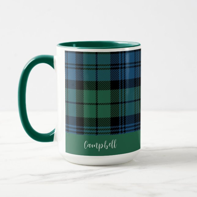 Klassisches Kariertes Skript Custom Clan Campbell  Tasse (Links)
