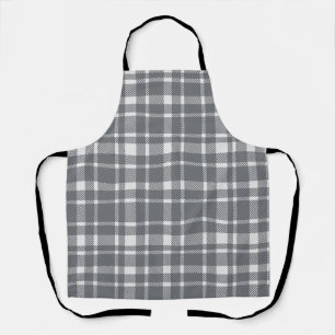 Klassisches Kariertes Tartan-Muster-Holzkohle Grau Schürze