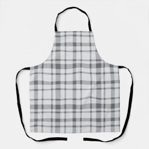 Klassisches Kariertes Tartan-Muster-neutral grau-w Schürze
