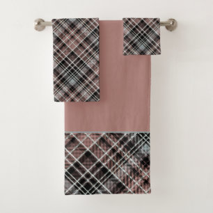 Klassisches Kariertes Tartan Napkins Badetuch Set