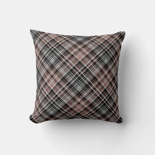 Klassisches Kariertes Tartan Throw Kissen (Vorderseite)