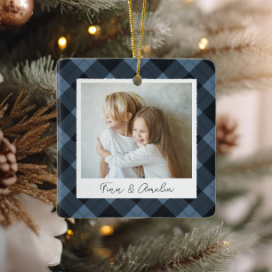Klassisches Kariertes zweiseitiges Personalisierte Keramikornament