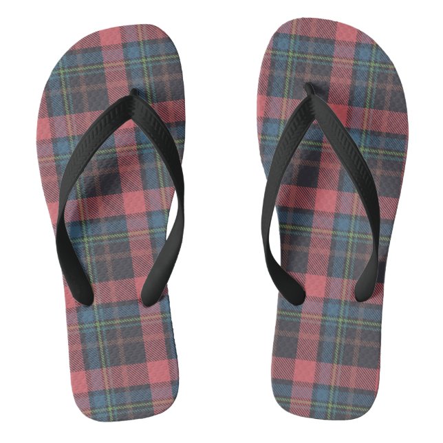 Klassisches Karomuster Flip Flops (Fußbett)