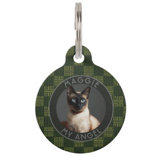 Klassisches Katzen-Geschenk Tribal-Druck Haustiermarke
