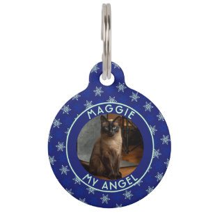 Klassisches Katzenbesitzer-Geschenk Weihnachtsdruc Haustiermarke
