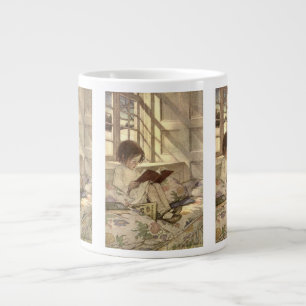 Klassisches Kind beim Lesen eines Buches, Jessie W Jumbo-Tasse