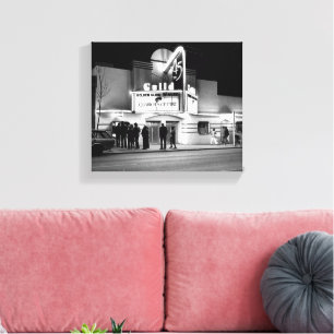 Klassisches Kino der 80er Jahre, Canvas Print Leinwanddruck