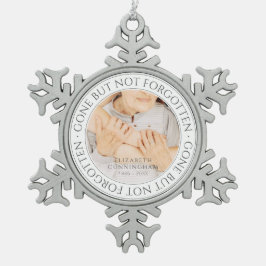 Klassisches klassisches Foto mit elegantem Chic Schneeflocken Zinn-Ornament