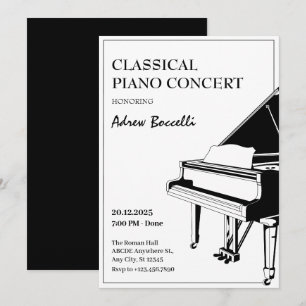 Klassisches Klavierkonzert Einladung