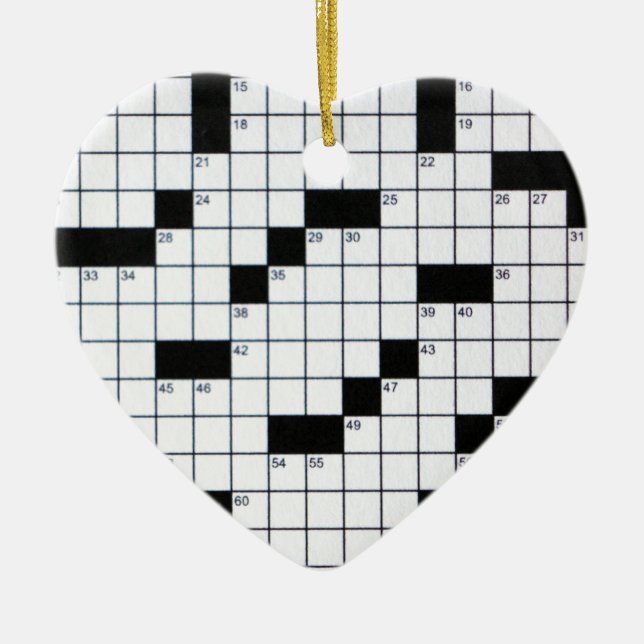 Klassisches Kreuzworträtsel-Gitter Keramik Ornament (Vorne)