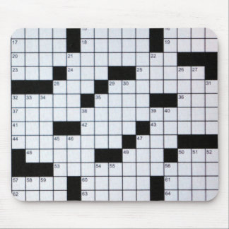 Klassisches Kreuzworträtsel-Gitter mousepad