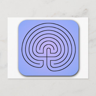 Klassisches Labyrinth Postkarte