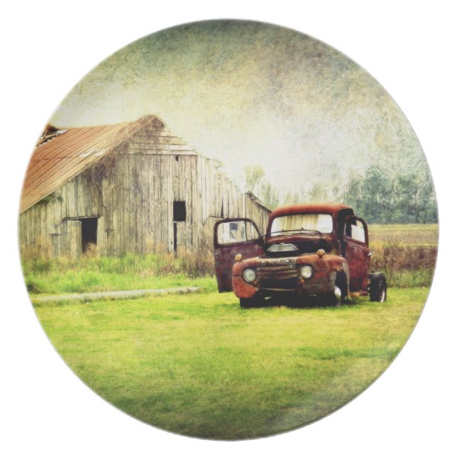 Klassisches Land Melaminteller (Vorderseite)