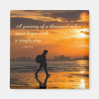 Klassisches Lao Tzu Journey Zitat Magnet