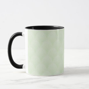 Klassisches Laubmuster im Weiß und im Grün Tasse