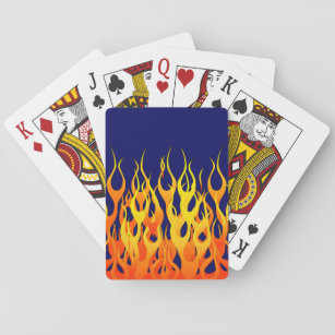 Klassisches laufendes Flammen-Feuer auf Spielkarten