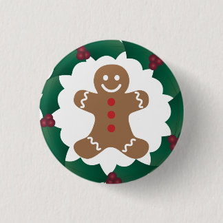Klassisches Lebkuchen-Mann-Button Button