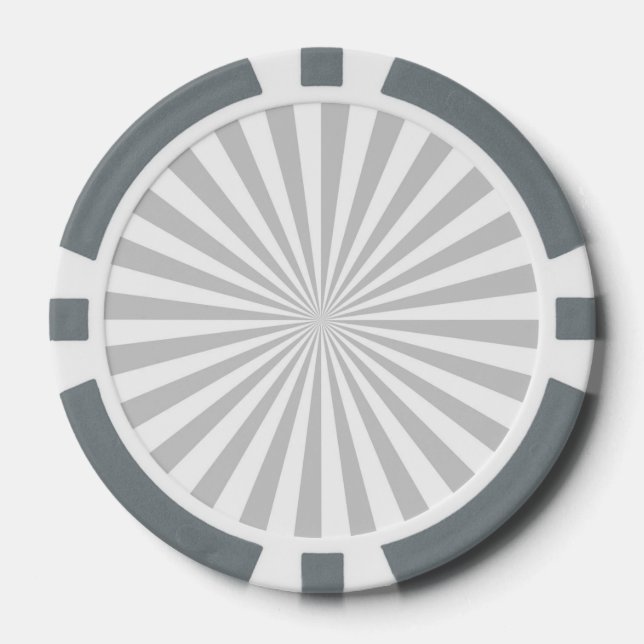 Klassisches Leichtgrau-Spinning-Rad Pokerchips (Vorderseite)