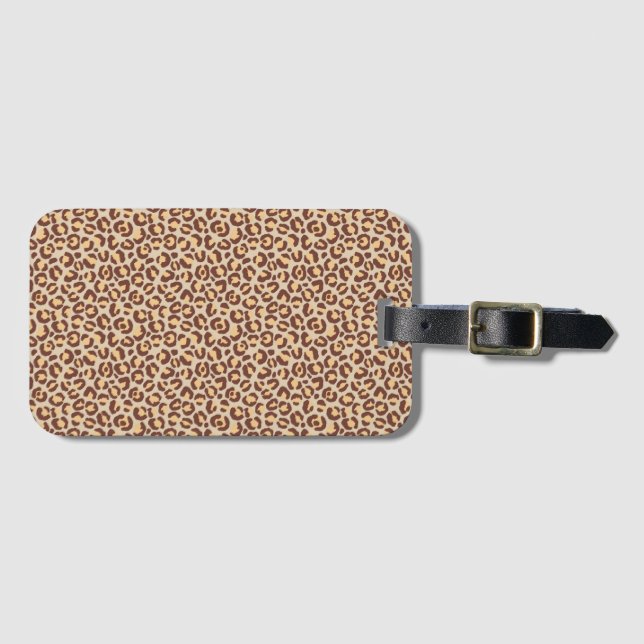 Klassisches Leopard-Serien-Design 1 Gepäckanhänger (Vorderseite (Horizontal))