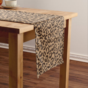 Klassisches Leopard-Serien-Design 5 Kurzer Tischläufer