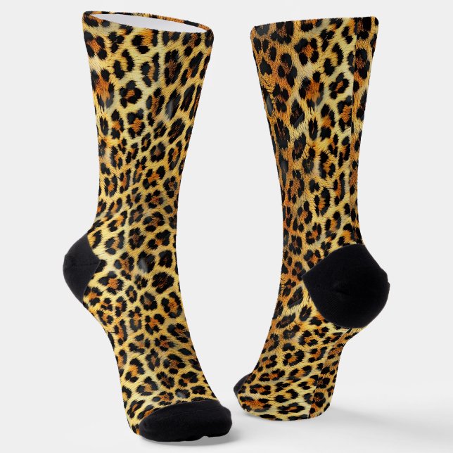 Klassisches Leopardenmuster Socken (Gewinkelt)