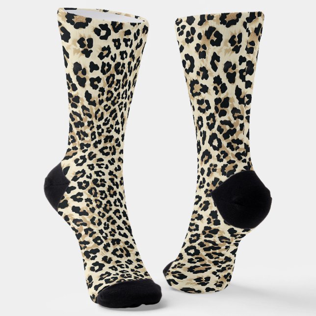 Klassisches Leopardenmuster Socken (Gewinkelt)