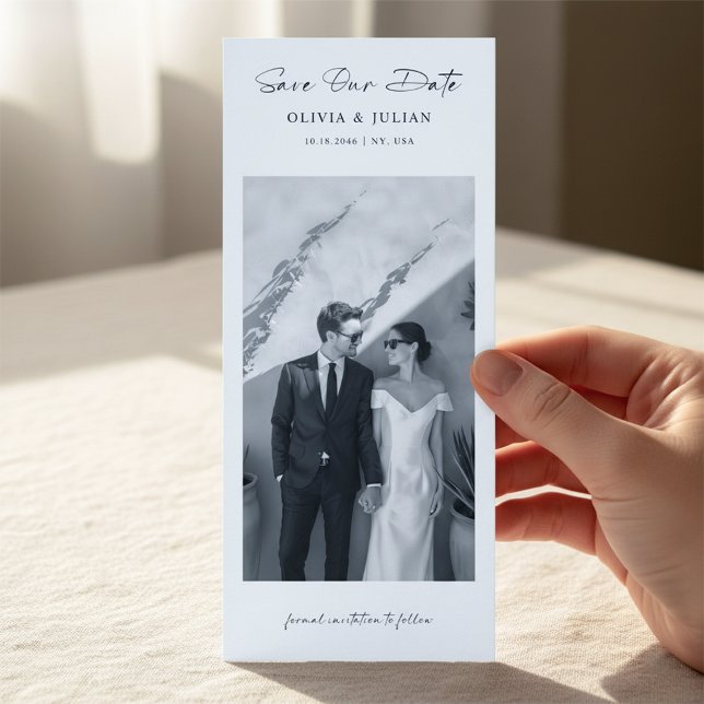 Klassisches Lesezeichen-Foto Save the Date (Von Creator hochgeladen)
