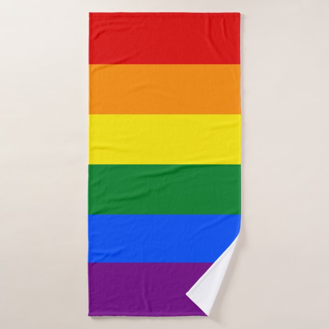 Klassisches LGBTQ-Rainbow-Prilag Badhandtuch Set (Badehandtuch)