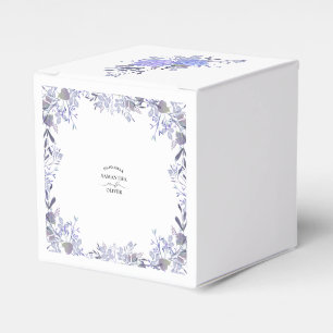 Klassisches Lila botanisches Gastgeschenk Hochzeit Geschenkschachtel