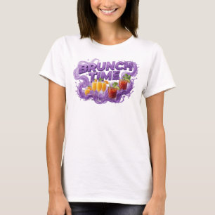 Klassisches Lila BRUNCH TIME Statement-T-Shirt T-Shirt