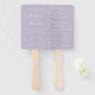 Klassisches Lilien-Eleganz-Hochzeitsprogramm Fächer