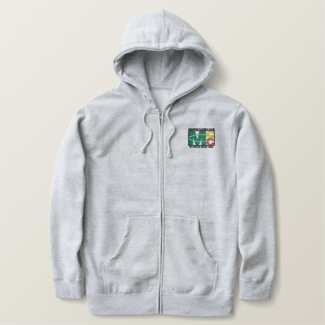 Klassisches Logo gestickter ZipKapuzenpulli Bestickter Hoodie (Design vorne)