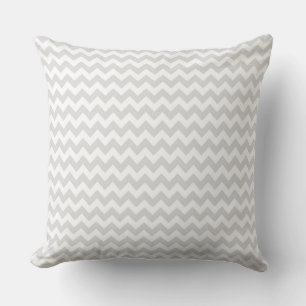 Klassisches Lt Gray Whin#2 Zickzack Zig-Zag-Muster Kissen