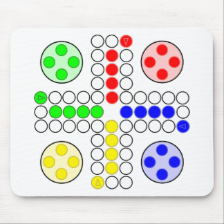 Klassisches Ludo-Brettspiel Mousepad