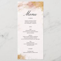 Klassisches Luxe Marble Wedding Menu