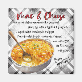 Klassisches Macaroni-Käse-Rezept Küchenmagnet Magnet