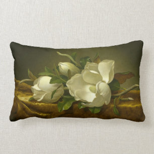 Klassisches Magnolien-Akzent-Kissen Lendenkissen