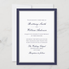 Klassisches Marineblau mit Einladung zur Hochzeit 