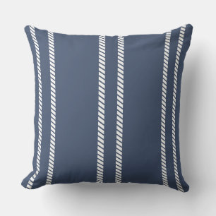 Klassisches Marineblau mit Streifen-Wurfkissen Kissen