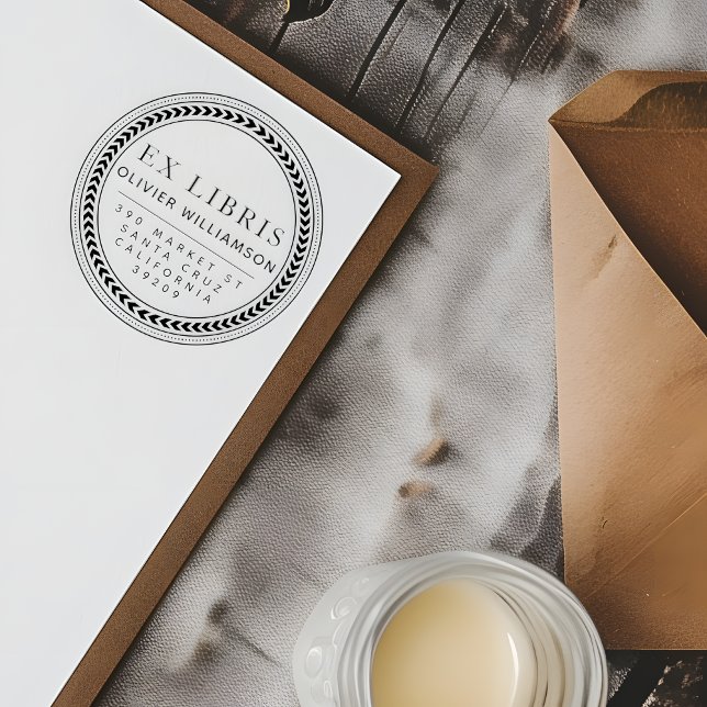 Klassisches Maskuline Frame Ex Libris Buchzeichen Gummistempel (Von Creator hochgeladen)