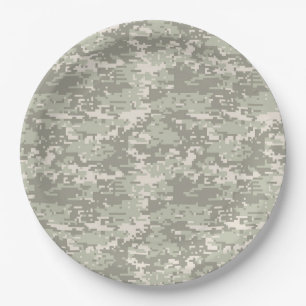 Klassisches Militärdigital-Camouflage-Muster Pappteller