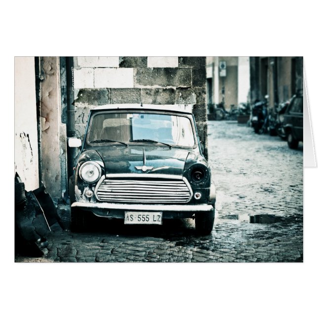 Klassisches Mini in Rom (Vorderseite (Horizontal))