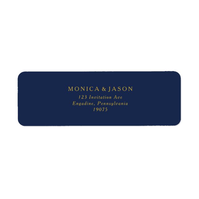 Klassisches Minimalistisch Navy Blue | Gold-Rückse (Vorne)