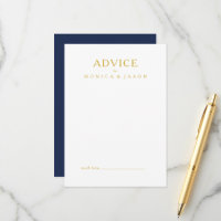 Klassisches Minimalistisch Navy Blue | Goldhochzei