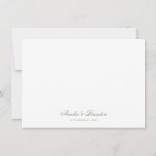 Klassisches Minimalistisch Sage Green Calligrafy S Mitteilungskarte